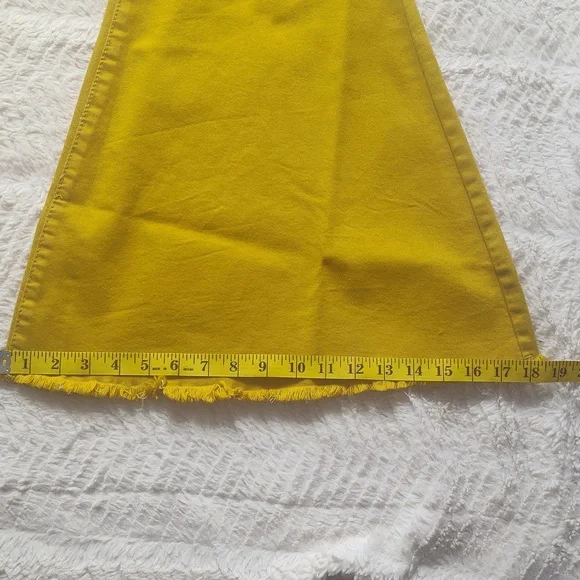 Home Folk Mustard Yellow Wide Flare Women's Pants Size 12 NWT Bell bottom - Picture 12 of 16